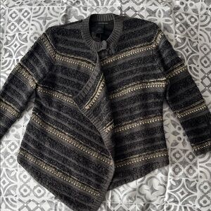 Calvin Klein Jeans Elegant Gray and Gold Women's Sweater